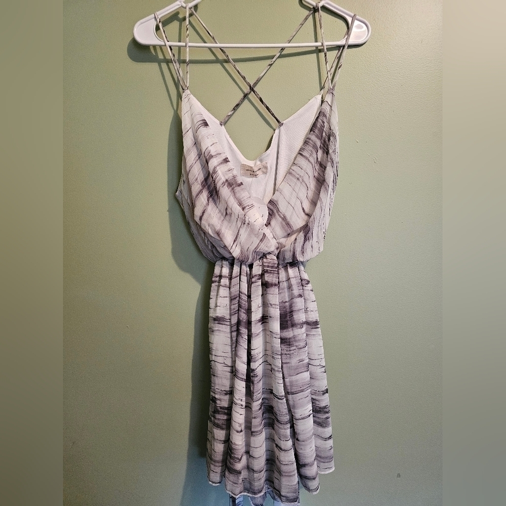 NEW Saints & Hearts Black & White Spaghetti Strap Dress SZ M.